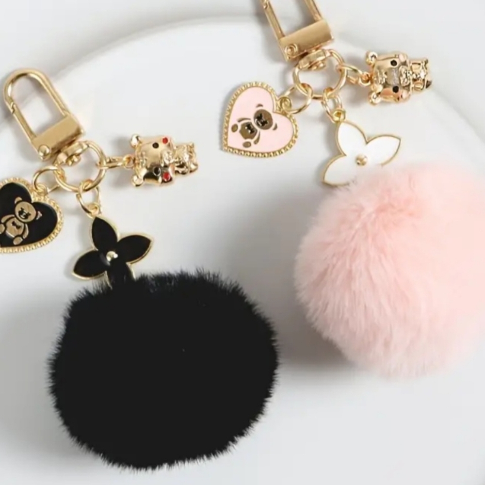3/$20 New Pom Bag Charm/Keyring - Picture 1 of 6